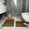 Набір килимків для ванної кімнати LITTLE 44x70+44x40 см коричневий антиковзкий, міцний, легкий у догляді