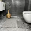 Набір килимків для ванної кімнати LITTLE 44x70+44x40 см сірий антиковзкий, міцний, легкий у догляді