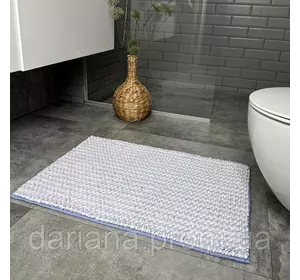 Килимок для ванної та туалету DarianA Мелоді лавандовий 55х80 см  антиковзкий, безпечний, міцний