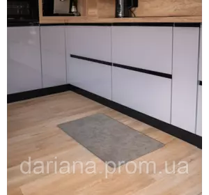 Килимок для будинку універсальний DarianA Шерсть сірий 60х90 см легкий у догляді, безпечний, міцний